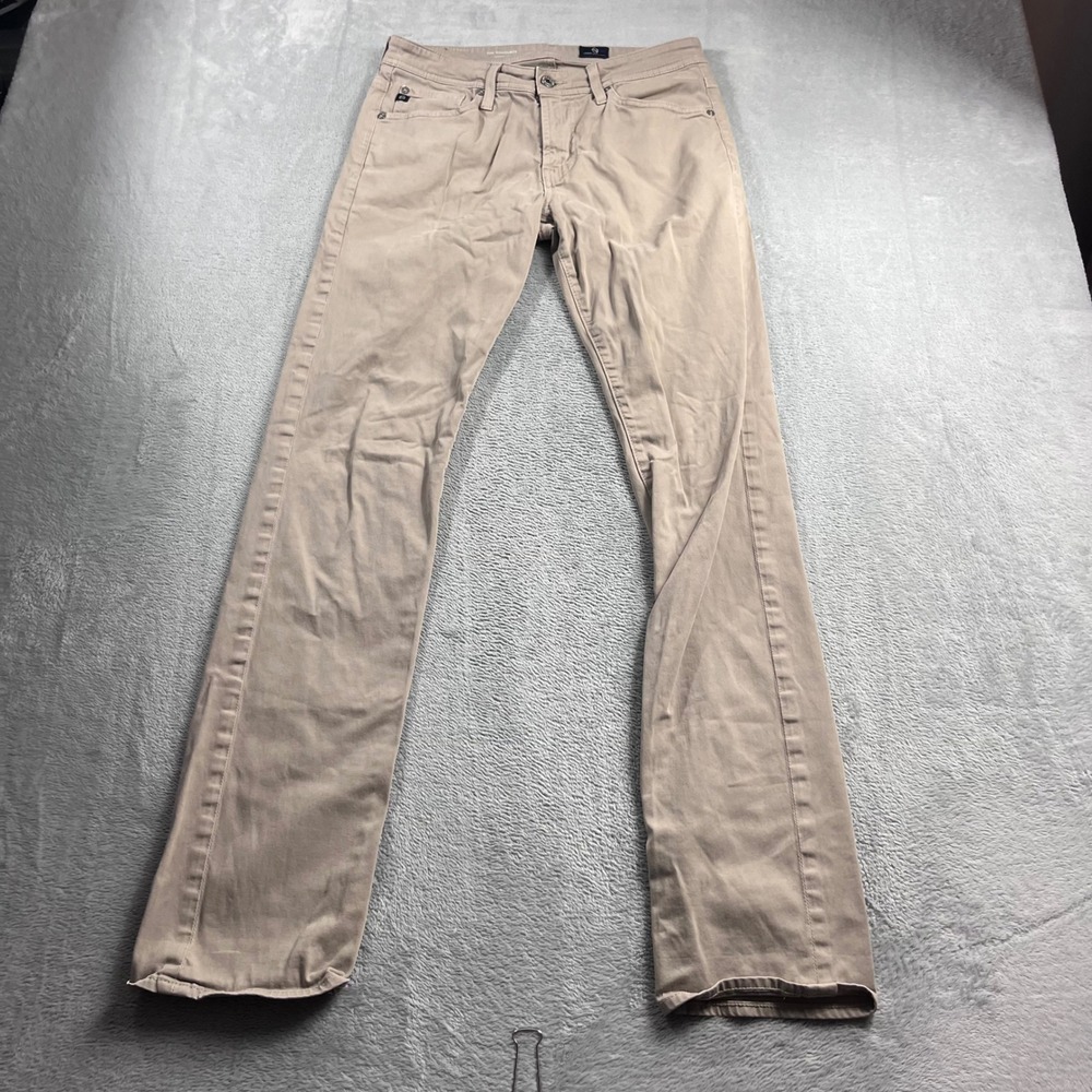 AG Adriano Goldschmied The Graduate Tailored Leg Khaki Pants Tan 29x34 BM7257